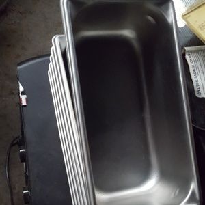 6 stainless steel serving pans
